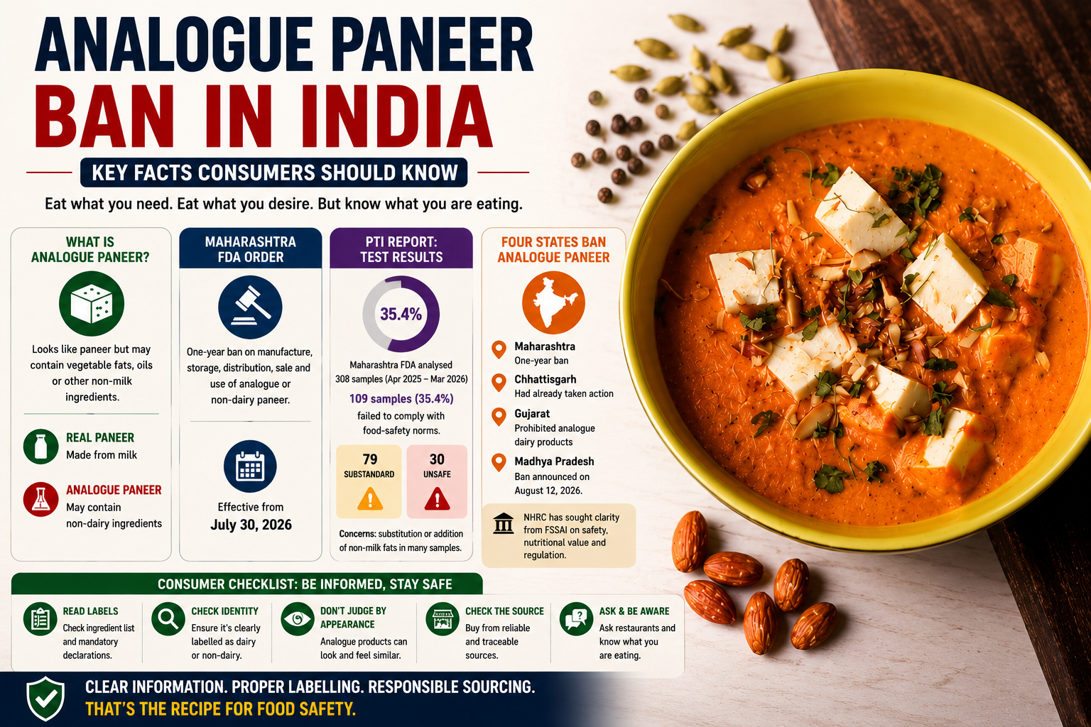 Analogue Paneer Ban in India: Tukaram Mundhe, State Bans and What Consumers Need to Know